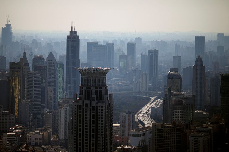 A city skyline