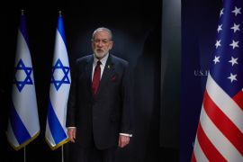 FILE - U.S. Ambassador to Israel Mike Huckabee poses for a photo during an interview in Jerusalem, Aug. 20, 2025. (AP Photo/Ohad Zwigenberg, file)