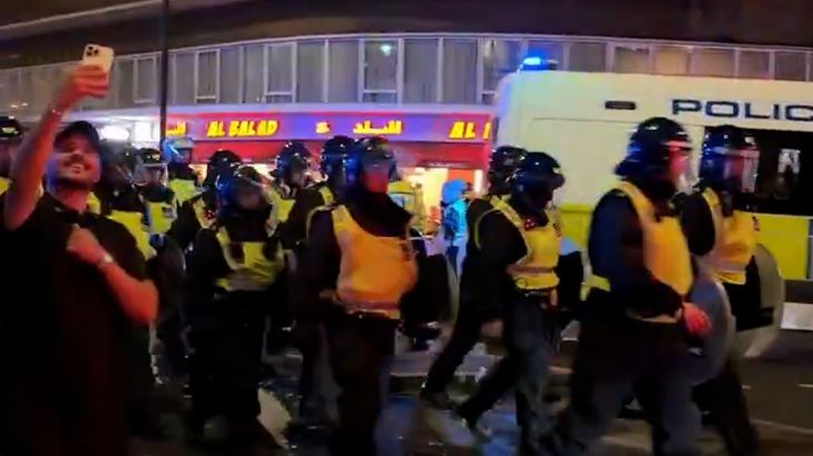 UK police confront Morocco fans over unrest after World Cup loss