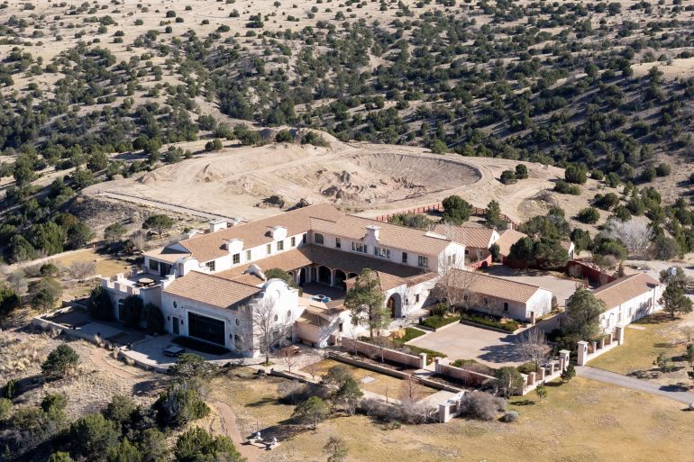 FILE PHOTO: A drone view shows Zorro Ranch, a property formerly owned by Jeffrey Epstein, near Stanley, New Mexico, U.S. March 8, 2026. REUTERS/Rebecca Noble/File Photo